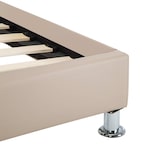 thumbnail of vidaXL Bettgestell Cappuccino-Braun Kunstleder 100x200 cm