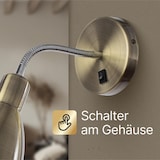 thumbnail of Wandleuchte innen – LED Leselampe mit Bronzekörper und Kabel – Wandlampe für Home und Büro – Wall Sconce