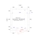 thumbnail of Chambre froide positive - 3,9 m³ - 1500x1800x2200 mm - Isolation 120 mm - Porte 700 mm - Combisteel