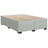 thumbnail of vidaXL Boxspringbett mit Matratze Hellgrau 140x190 cm Samt