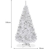 thumbnail of COSTWAY Albero di Natale, Albero di Natale artificiale, Albero di Natale, Bianco, 150 cm