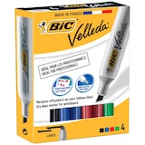 thumbnail of BIC Velleda Feutres 1781 pour Tableau Blanc Effaçables à Sec Pointe Biseau Large - Couleurs Assorties x4
