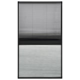 thumbnail of vidaXL Insektenschutz-Plissee für Fenster Alu mit Jalousie : Farbe - Anthrazit, Größe - 80 x 160 cm