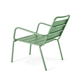 thumbnail of Set van 2 relaxfauteuils met cactusgroene metalen voetsteunen