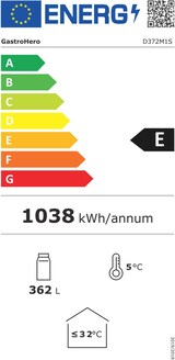 thumbnail of GastroHero Getränkekühlschrank PROFI – 382 L Kühlraum, 4 verstellbare Böden, LED-Beleuchtung, abschließbar, Schwarz, Made in Europe