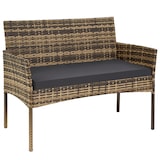 thumbnail of tectake Conjunto de jardim de rattan PALESE para 4 pessoas  natural - 406020