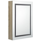 thumbnail of Helloshop26 - Badezimmerschrank mit LED-Spiegel 50x13x70 cm Eiche 02_0006588