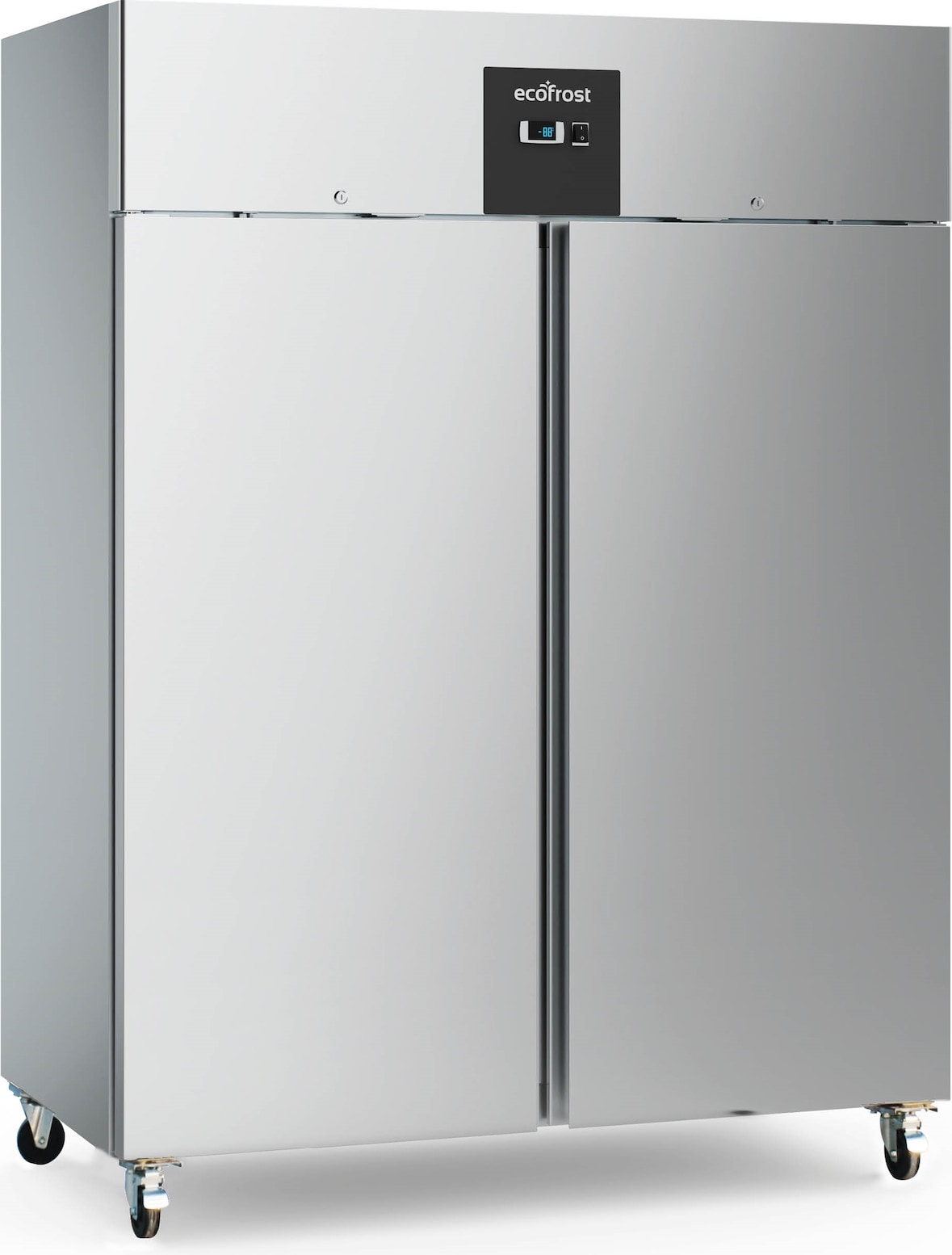 Kühlschrank Edelstahl 2 Türen 1200L - Statische Kühlung mit Ventilator, LED-Beleuchtung, verschließbar - Ecofrost - Combisteel