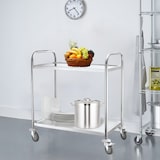 thumbnail of METRO Professional Servierwagen GST1002 mit 2 Ebenen, Edelstahl, 85 x 52.6 x 94 cm, silber
