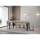 thumbnail of Consola extensible 90x40/196 cm Flame Small Premium Roble Nature estructura Antracita