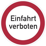 thumbnail of Verbotsschild, Einfahrt verboten - praxisbewährt - 400x0.6 mm Aluminium geprägt