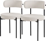 thumbnail of ML-Design – Esszimmerstühle 2er Set Weiß | Teddystoff, Rückenlehne, schwarze Metallbeine, ergonomische Küchen- & Wohnzimmerstühle