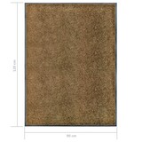 thumbnail of vidaXL Fußmatte Waschbar Braun 90x120 cm