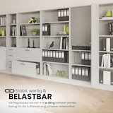 thumbnail of bümö office Regal weiß, Standregal Holz - Aktenregal für Ordner & Bücher, Bücherregal 100 cm breit, 5 OH Regal Wand, Büroregal, Holzregal,