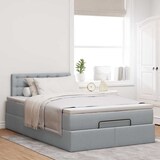 thumbnail of vidaXL Ottoman-Bett mit Matratze & LEDs Hellgrau 120x200 cm Stoff