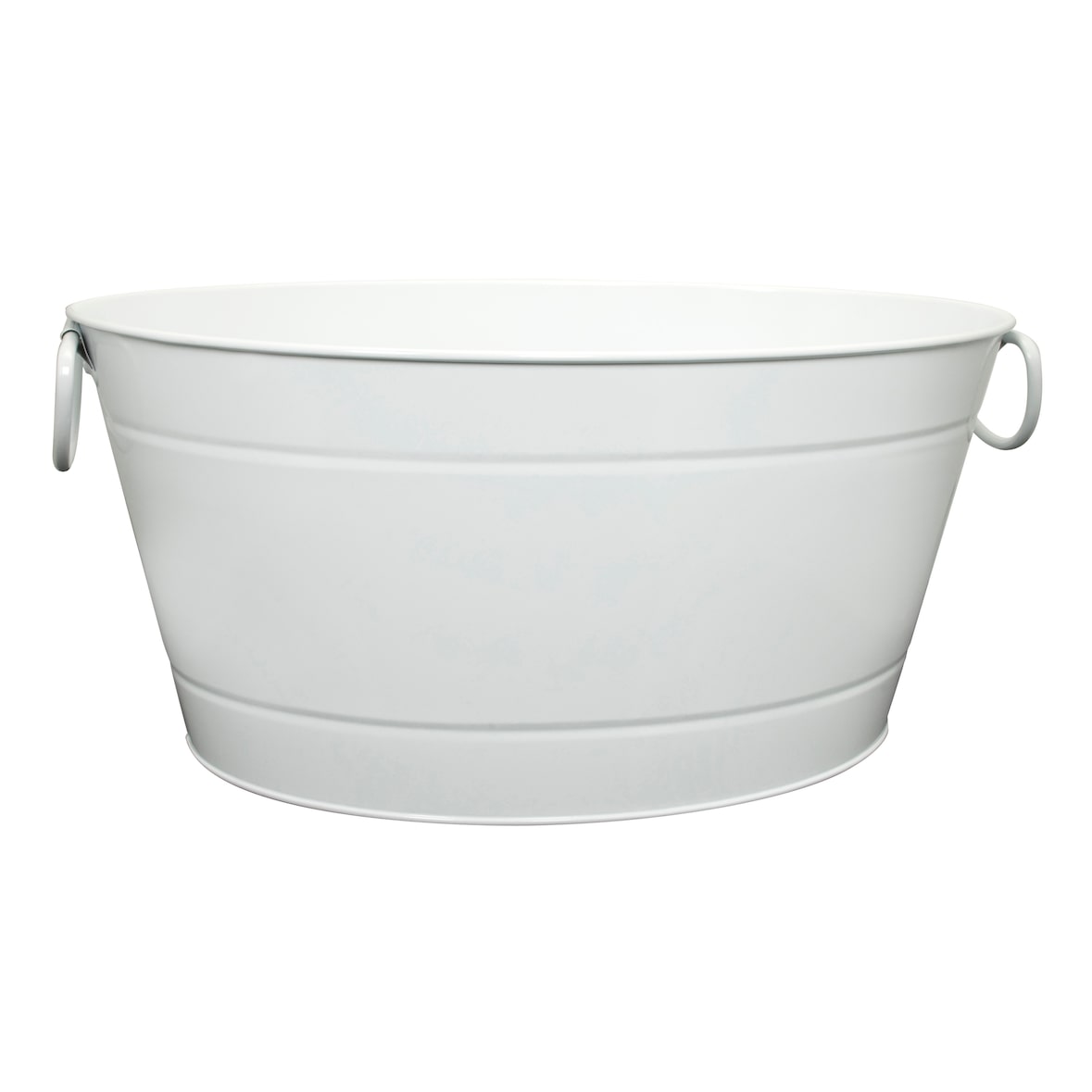 ILSA Seau Party en métal peint blanc 40x28x22 cm