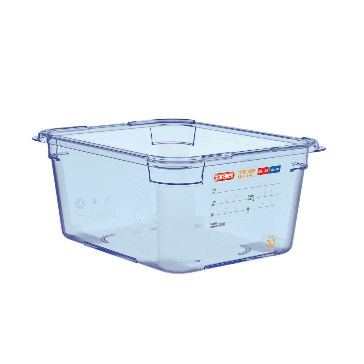 Vasca Gn 1/2 Cm 32,5x26,5 H 15 Lt 9 Policarbonato S/coperchio 07823