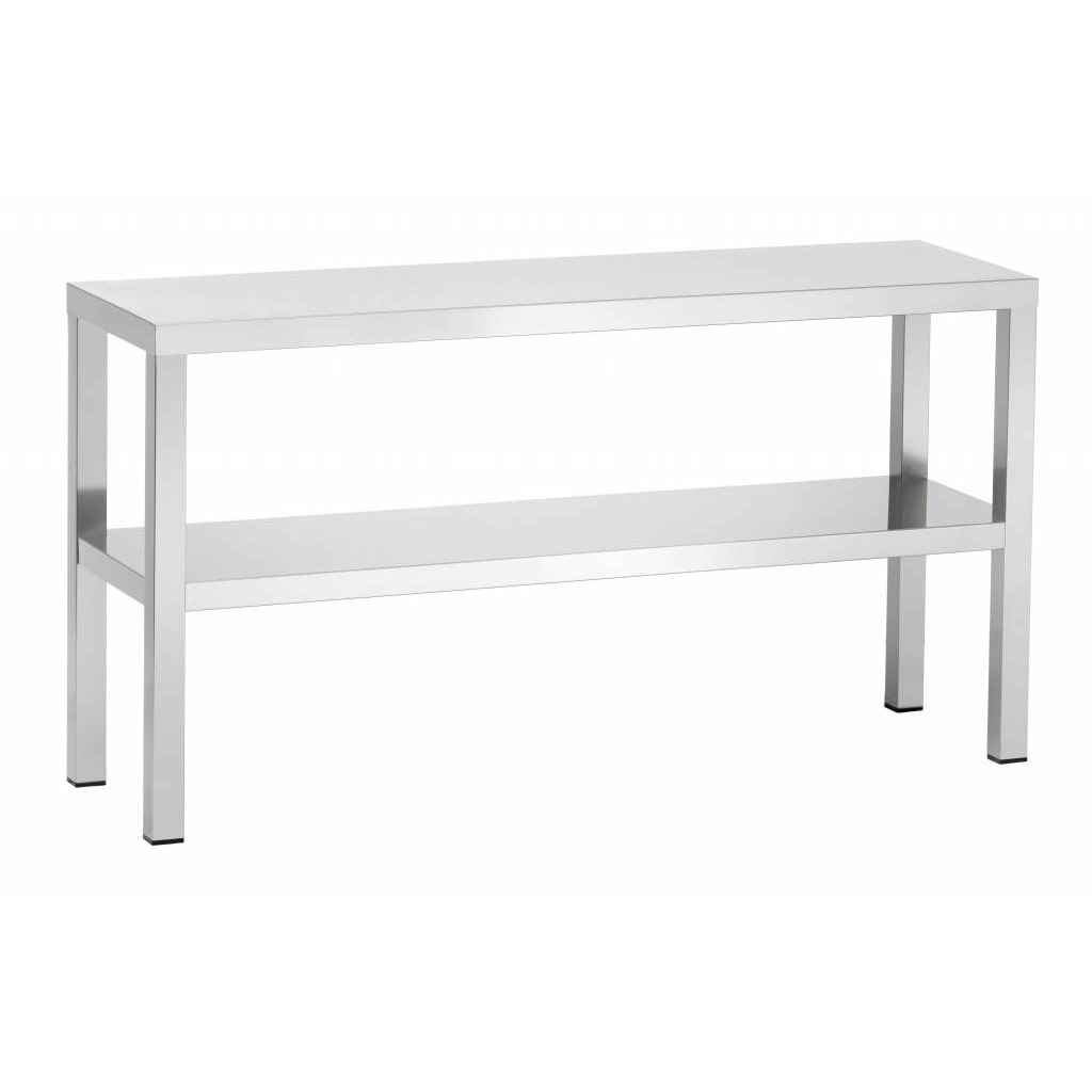 Edelstahl Aufsatzboard 2-Etagen  Bautiefe 300 mm  AISI 304