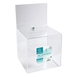 thumbnail of EXACOMPTA Urna trasparente con lucchetto e panello A5, cod. 89258D in PMMA (acrilico) trasparente, resistente ai raggi UV. Dimensioni 21x21x36,5 cm