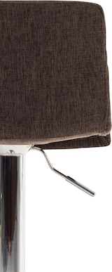 thumbnail of CHEFGASTRO Barhocker MAUI Stoff Chrom HxBxT 84x39x36cm Stoff Braun Barstuhl