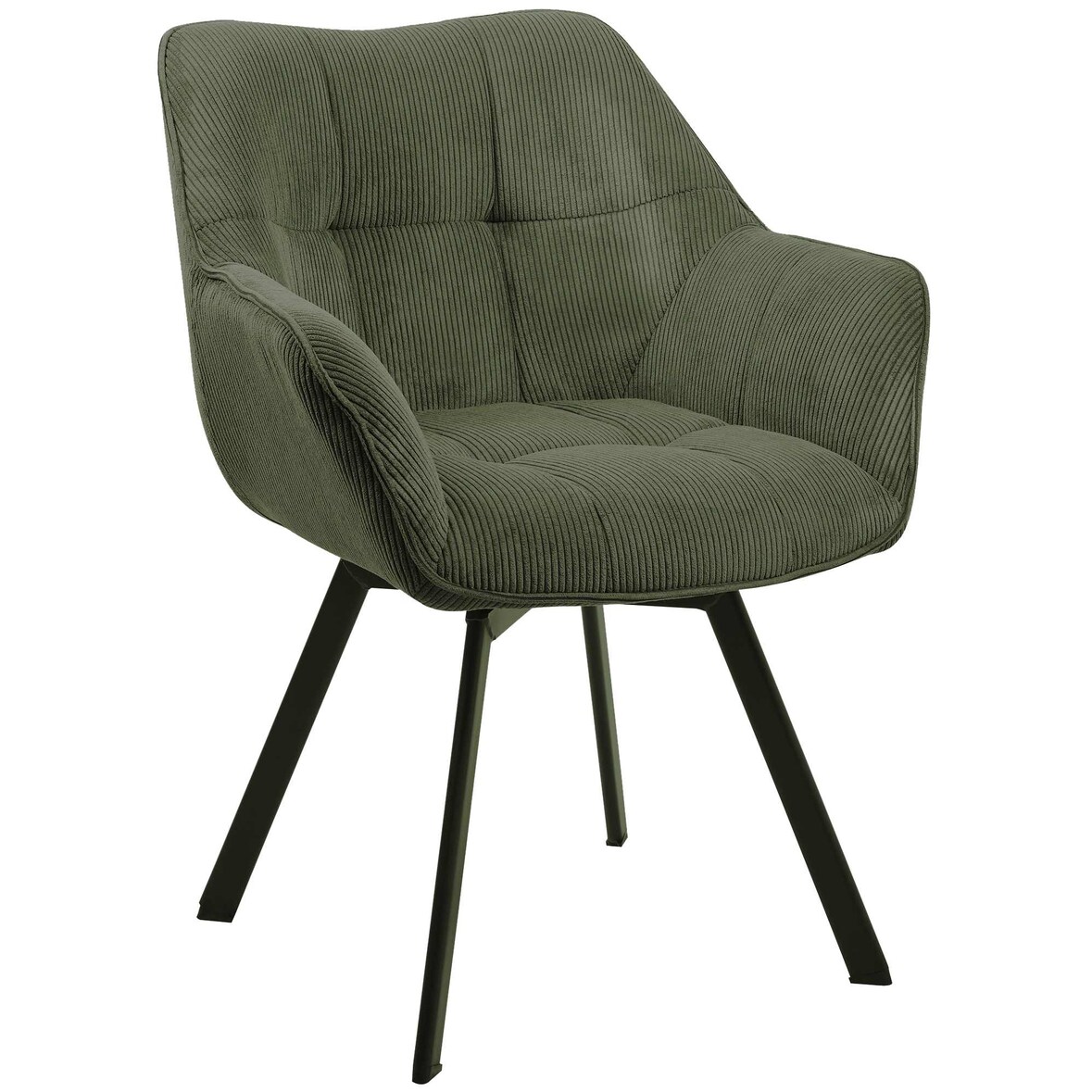CHEFGASTRO Esszimmerstuhl FORTALEZA Cord HxBxT 81x60x59cm Cord Grün Küchenstuhl