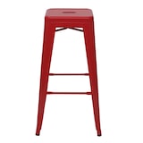 thumbnail of Sgabello da bar HWC-A73, sgabello da banco, design industriale in metallo impilabile ~ rosso