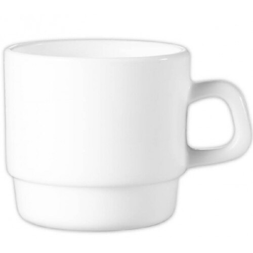 12x Kaffeeobertasse 22 cl Form Restaurant uni weiß