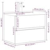 thumbnail of vidaXL 2-tlg. Badmöbel-Set Betongrau Holzwerkstoff