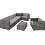 thumbnail of tectake Conjunto de ratán Pisa  gris - 403829