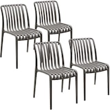 thumbnail of tectake Chaises de jardin ALCUDIA résistantes aux intempéries et empilables - gris anthracite, Lot de 4 - 406050