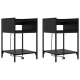 thumbnail of vidaXL Nachttische 2 pcs Schwarze Eiche 40 x 40 x 61 cm Holzwerkstoff