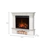 thumbnail of PORTO - Vrijstaande elektrische LED-haard - 28" - Wit grenen - 114 x 98 x 32