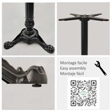 thumbnail of Restootab - Table bistrot 70x70cm marbre samas chants laiton