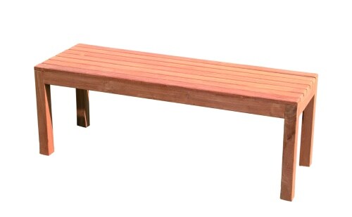 Lex Premium Teak Wartebank Gartenbank Sitzbank Parkbank Holzbank nachhaltig 120cm : 120 cm