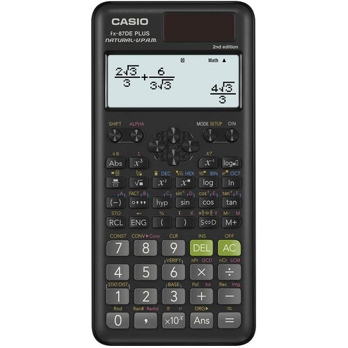 Casio Wissenschaftlicher Taschenrechner FX-87DE Schwarz