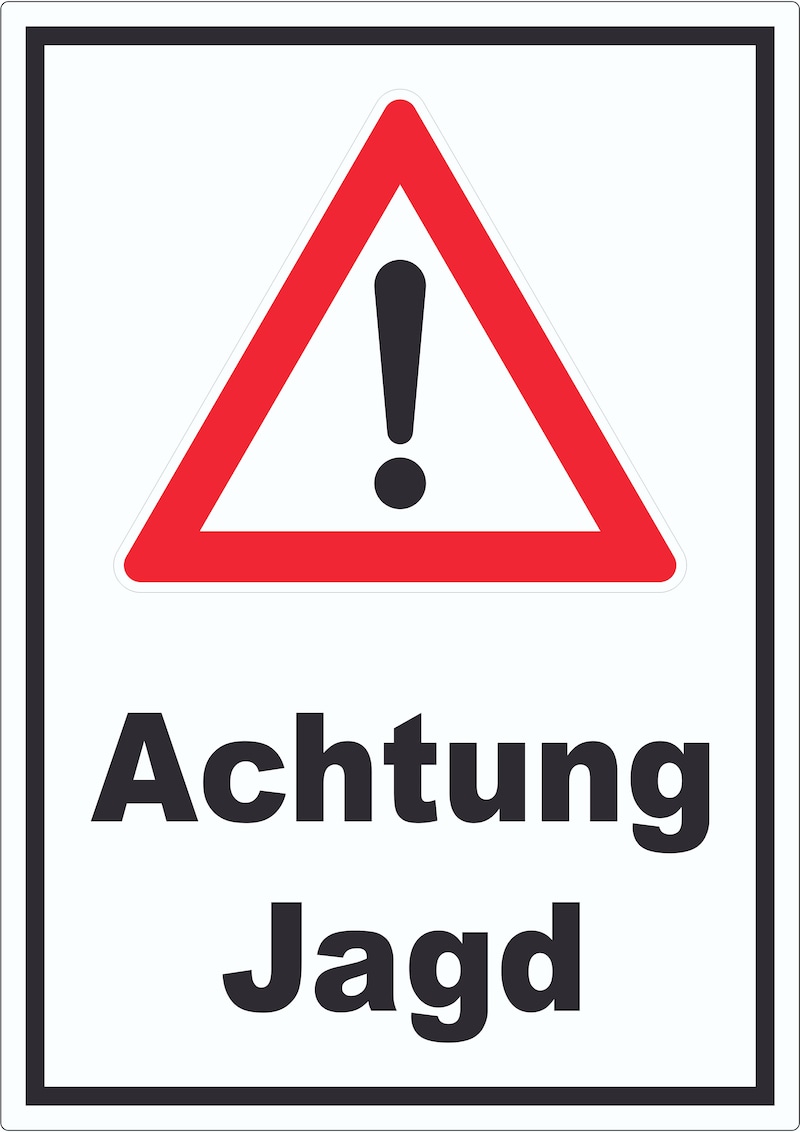 Warnschild mit einem Ausrufezeichen in einem roten Dreieck.