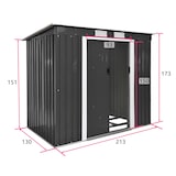 thumbnail of tectake Abri de jardin métal 2,7 m² toiture monopente  gris/blanc - 404522