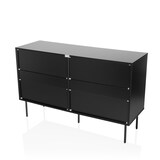 thumbnail of Dressoir KARBY S 120x40x75 cm 6 laden zwart hjh LIVING