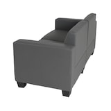 thumbnail of Modular 2-Sitzer Sofa Couch Lyon, Kunstleder ~ dunkelgrau