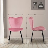 thumbnail of Esszimmerstuhl Maika rosa/Samt