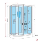 thumbnail of Duschkabine Komplettdusche Fertigdusche Dusche D60-70M0L-EC 120x80 cm mit 2K Scheiben Versiegelung