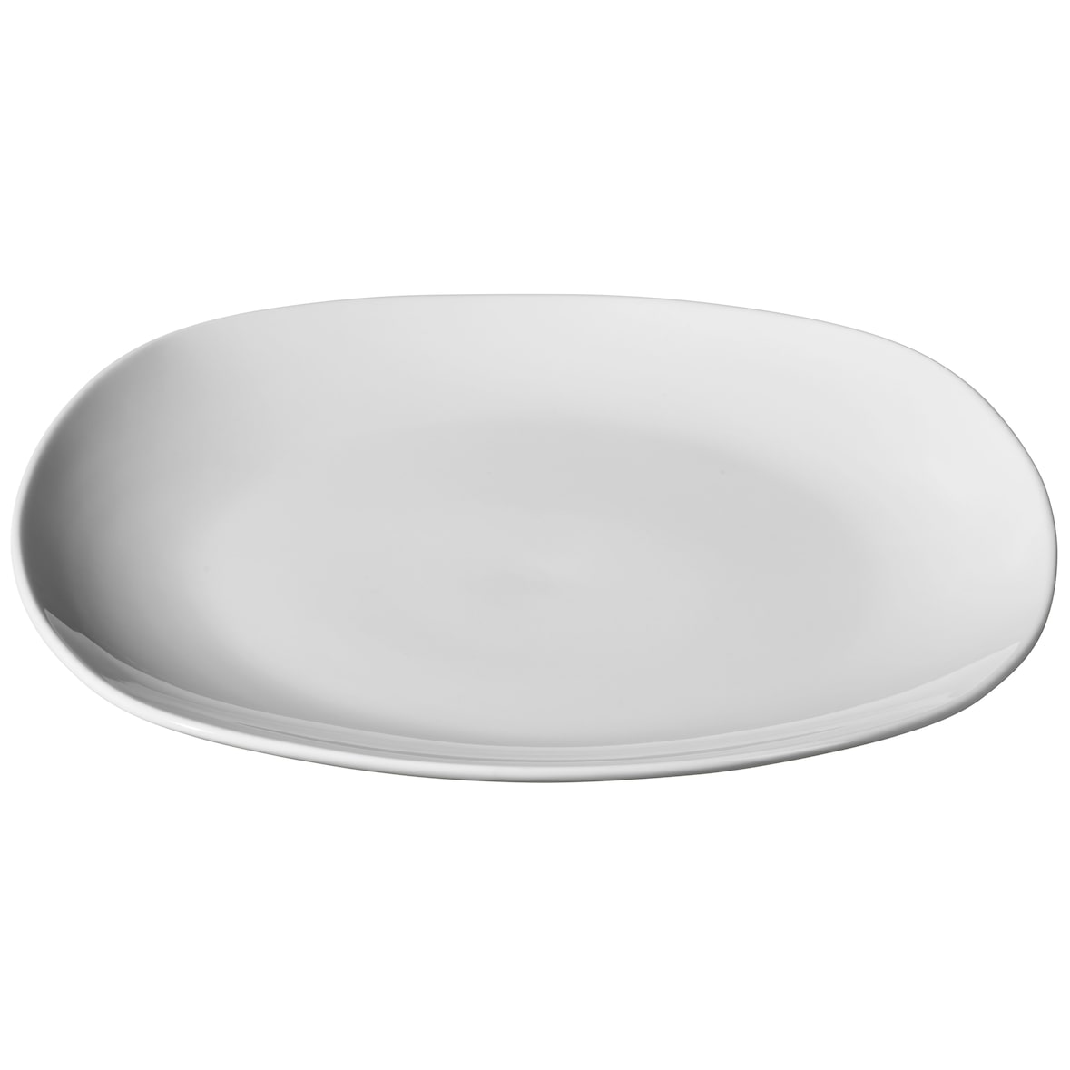 aro Plato llano, porcelana, 25 x 25 cm, cuadrado, blanco, 6 unidades