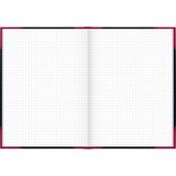 thumbnail of Notizbuch A5 kariert 96 Blatt 60g/qm Karton kaschiert schwarz mit roten Ecken Packung mit 5 Stück