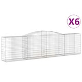 thumbnail of vidaXL Gabionen mit Hochbogen 6 Stk. 400x50x100/120cm Verzinktes Eisen