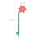 thumbnail of Relaxdays Sprinkler Blume, Kinder, 2er Set, Garten, 6 m Reichweite, 360°, Spritzblume, HxBxT: 105 x 28 x 28 cm, rot/gelb