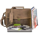 thumbnail of Greenburry Aktentasche Notebooktasche Leder braun Vintage 43x29cm