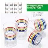 thumbnail of Benetton - Glaswaren 12 33cl-Gläser aus Glas in verschiedenen Farben