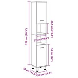 thumbnail of vidaXL Badschrank Altholz-Optik 30x30x179 cm Holzwerkstoff