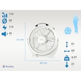 thumbnail of PURLINE Industrieventilator 110W 5 Flügel aus Polypropylen und Kupfermotor VENTY IND 110PP