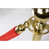 thumbnail of Securit® Fluwelen Koord voor Afzetpaal "Classic" - Rood - Gouden Eindkappen - 150cm